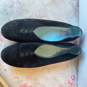 Thierry Rabotin Grace Black Suede Flats